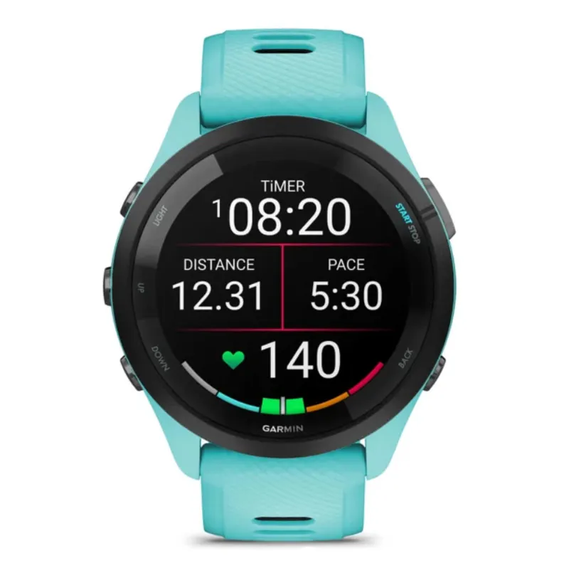 Garmin Forerunner 265 Music Black Bezel with Aqua Case-1